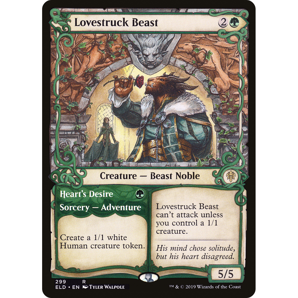 Lovestruck Beast (Showcase) (ELD-299) - Throne of Eldraine: (Showcase) Foil