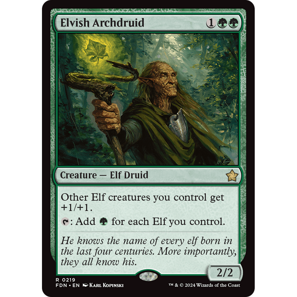 Elvish Archdruid (FDN-219) - Foundations Foil