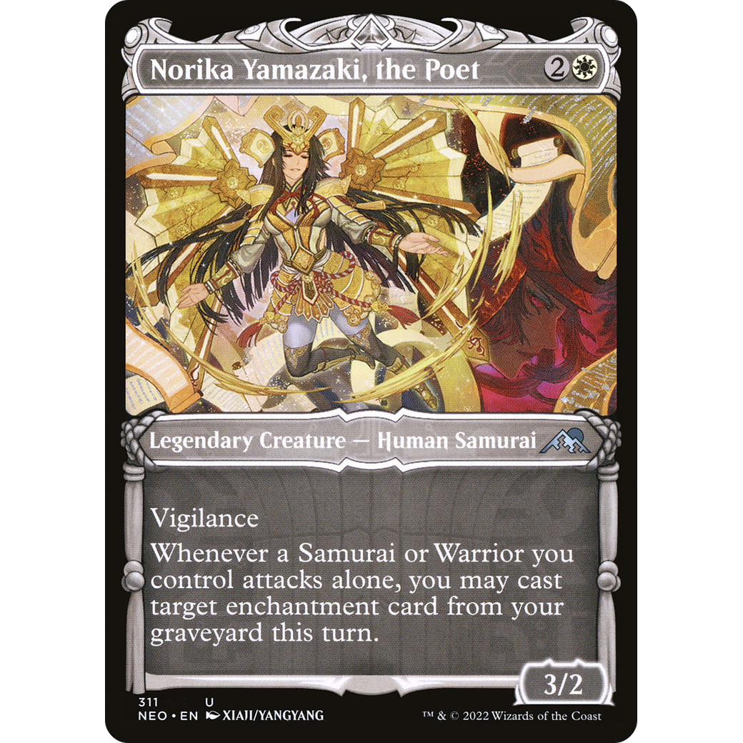 Norika Yamazaki, the Poet (NEO-311) - Kamigawa: Neon Dynasty: (Showcase) Foil