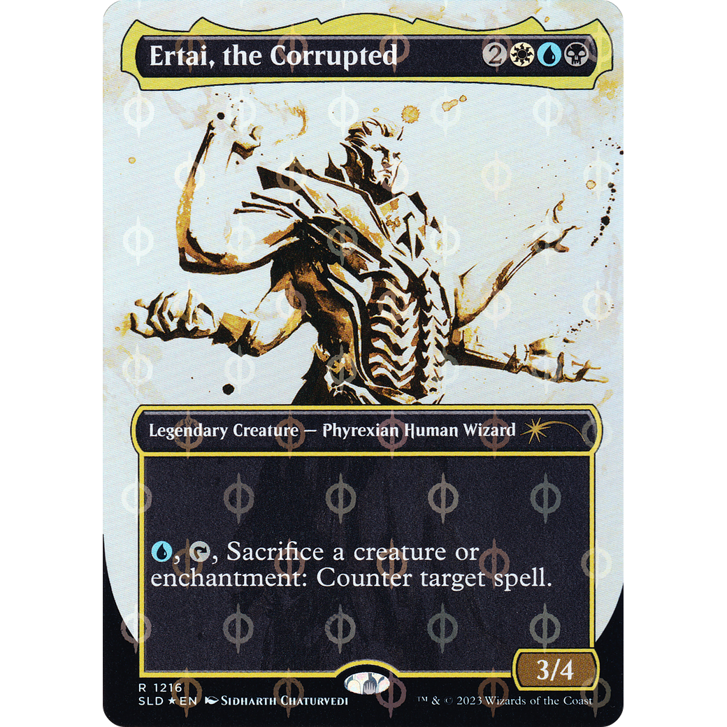 Ertai, the Corrupted (Step-and-Compleat Foil) (SLD-1216) - Secret Lair Drop (Borderless) Foil
