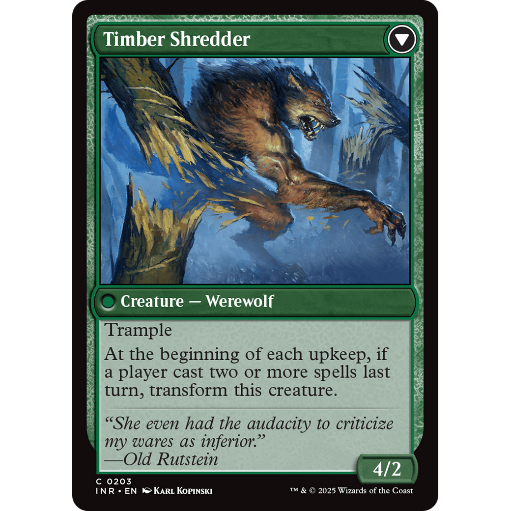 Hinterland Logger // Timber Shredder (INR-203) - Innistrad Remastered