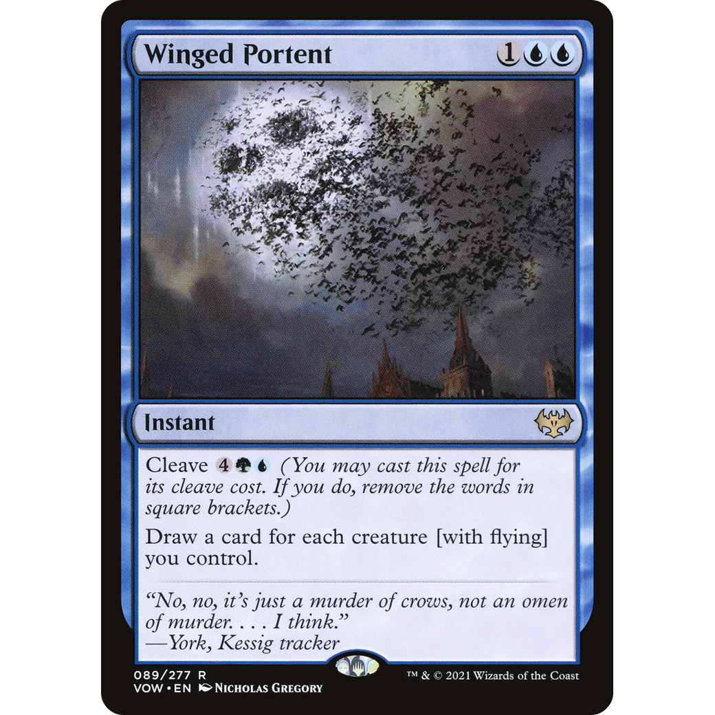 Winged Portent (VOW-089) - Innistrad: Crimson Vow Foil