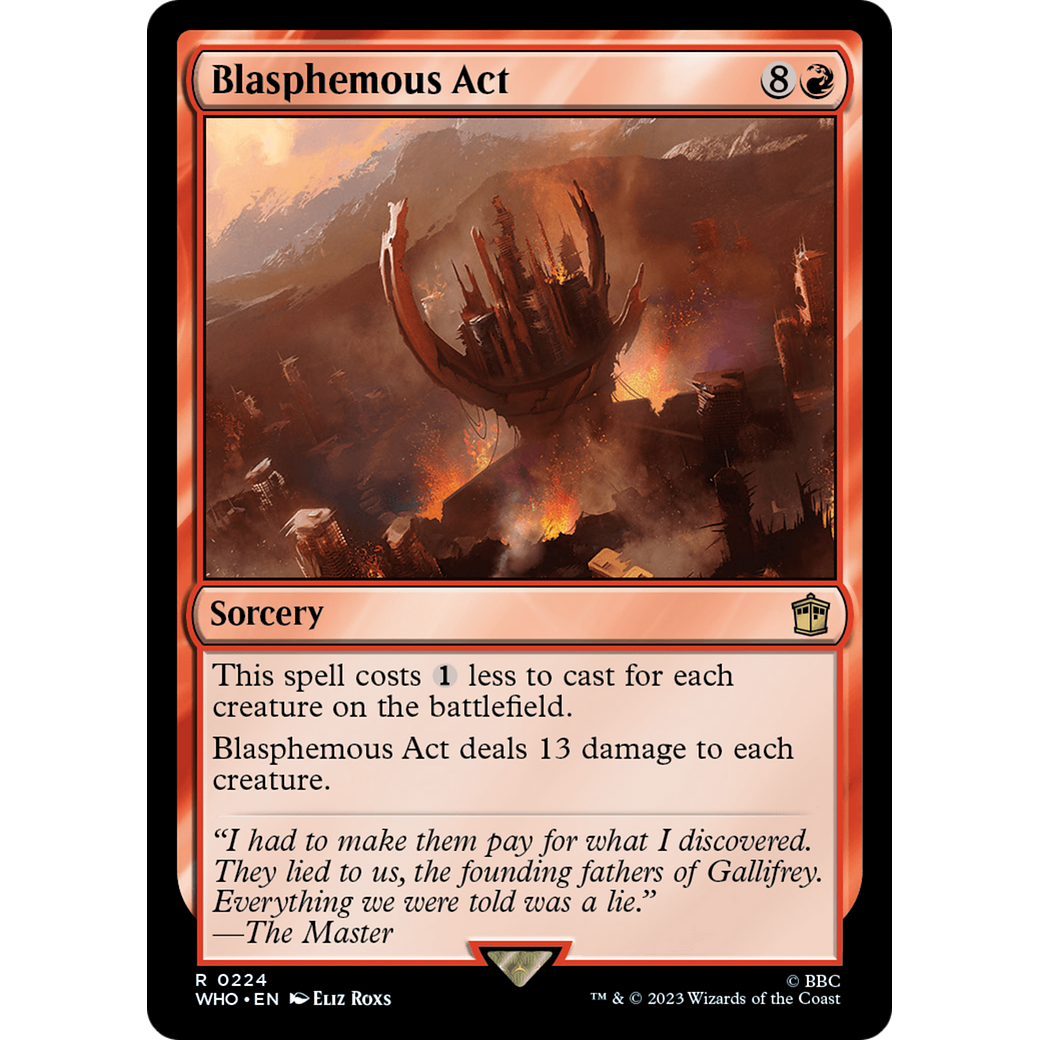 Blasphemous Act (WHO-224) - Doctor Who Foil