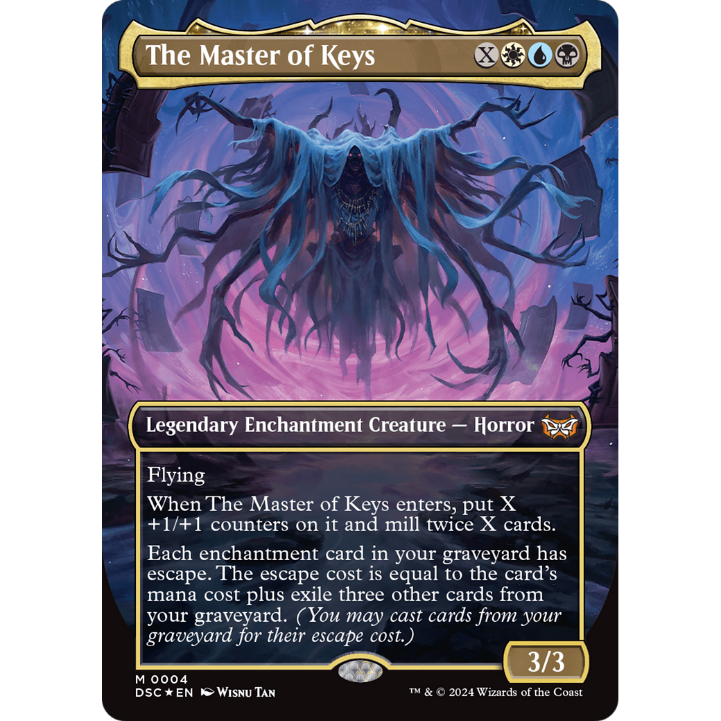 The Master of Keys (DSC-004) - Duskmourn: House of Horror Commander (Borderless) Foil