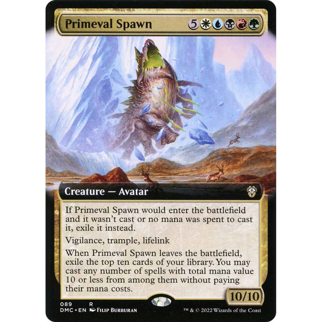 Primeval Spawn (Extended Art) (DMC-089) - Dominaria United Commander: (Extended Art)