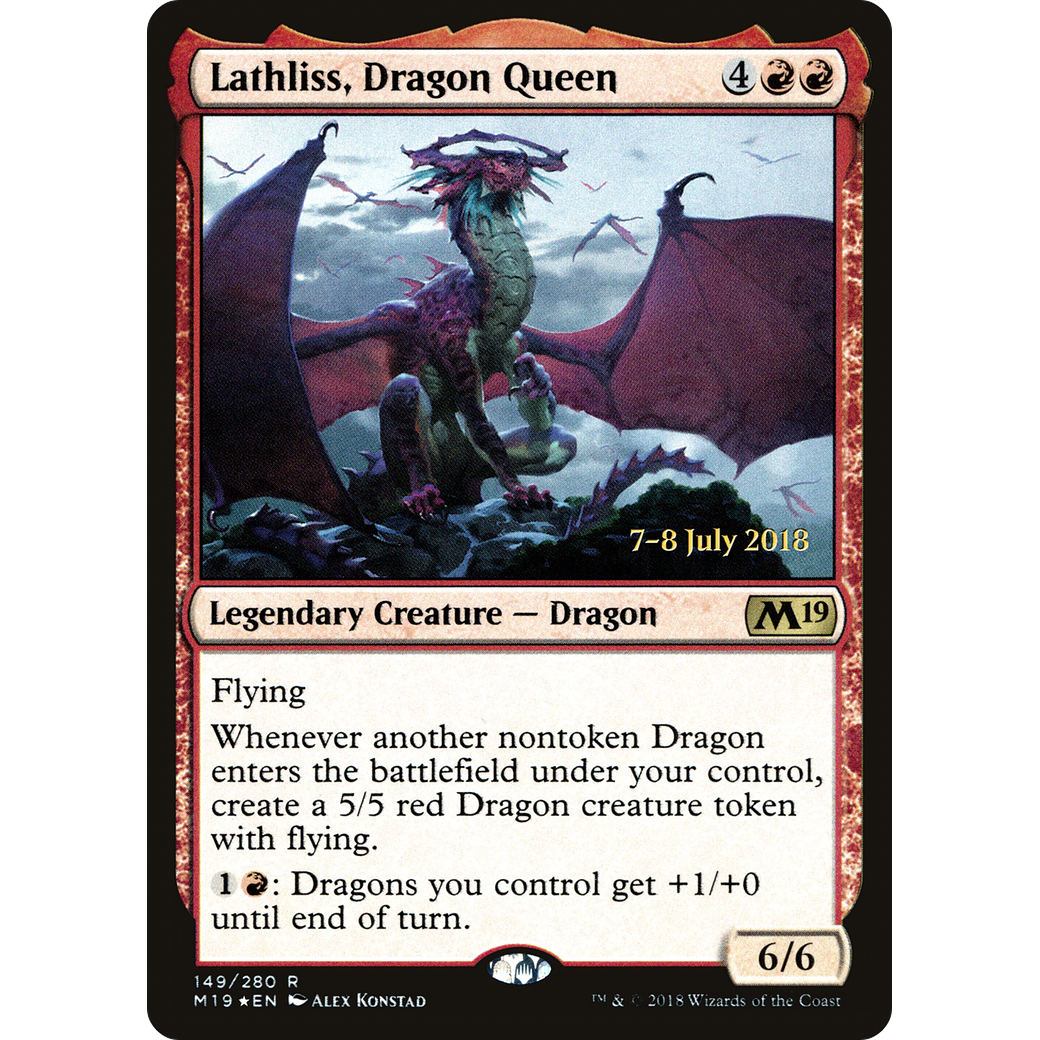 Lathliss, Dragon Queen (PRE-149) - Core Set 2019 Promos Foil