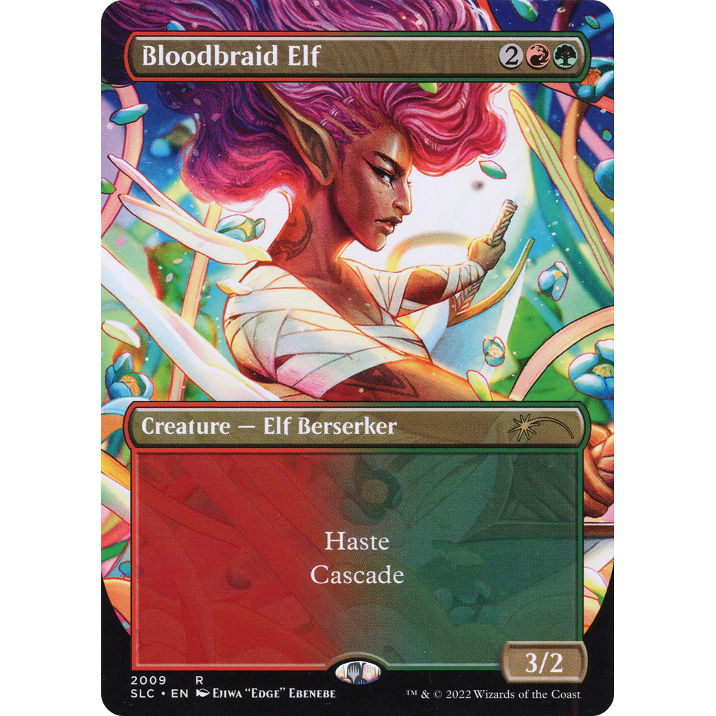 Bloodbraid Elf (SLC-2009) - Secret Lair Countdown Kit (Borderless)