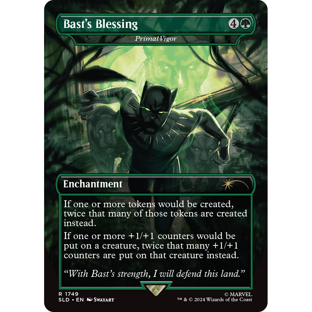 Bast's Blessing - Primal Vigor (SLD-1749) - Secret Lair Drop / Bast's Blessing (Borderless)