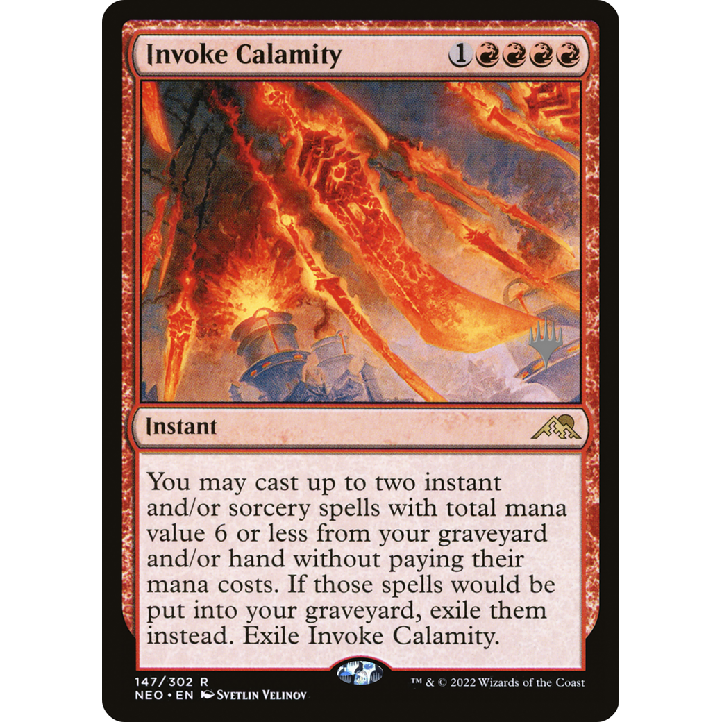 Invoke Calamity (PPNEO-147P) - Kamigawa: Neon Dynasty Promos Foil
