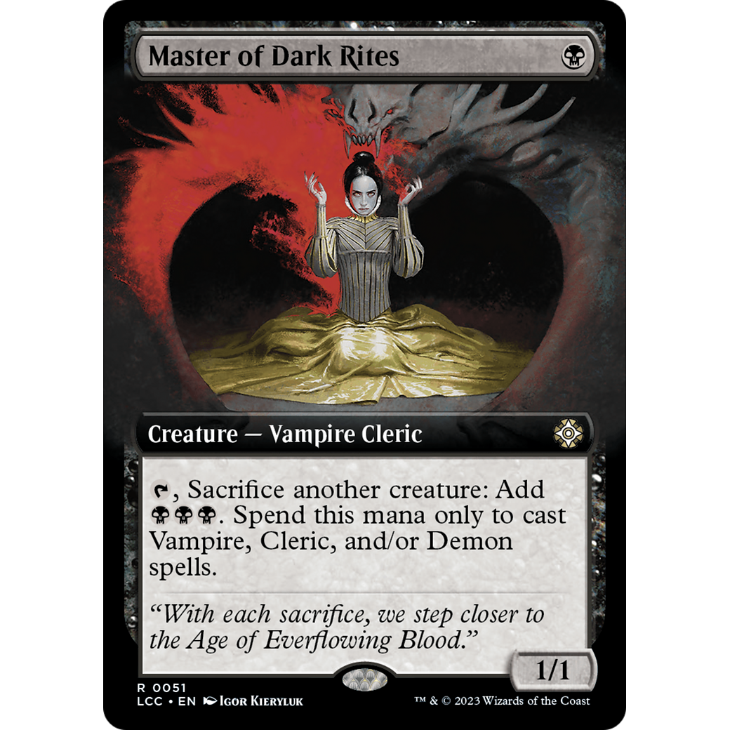 Master of Dark Rites (LCC-051) - The Lost Caverns of Ixalan Commander: (Extended Art)