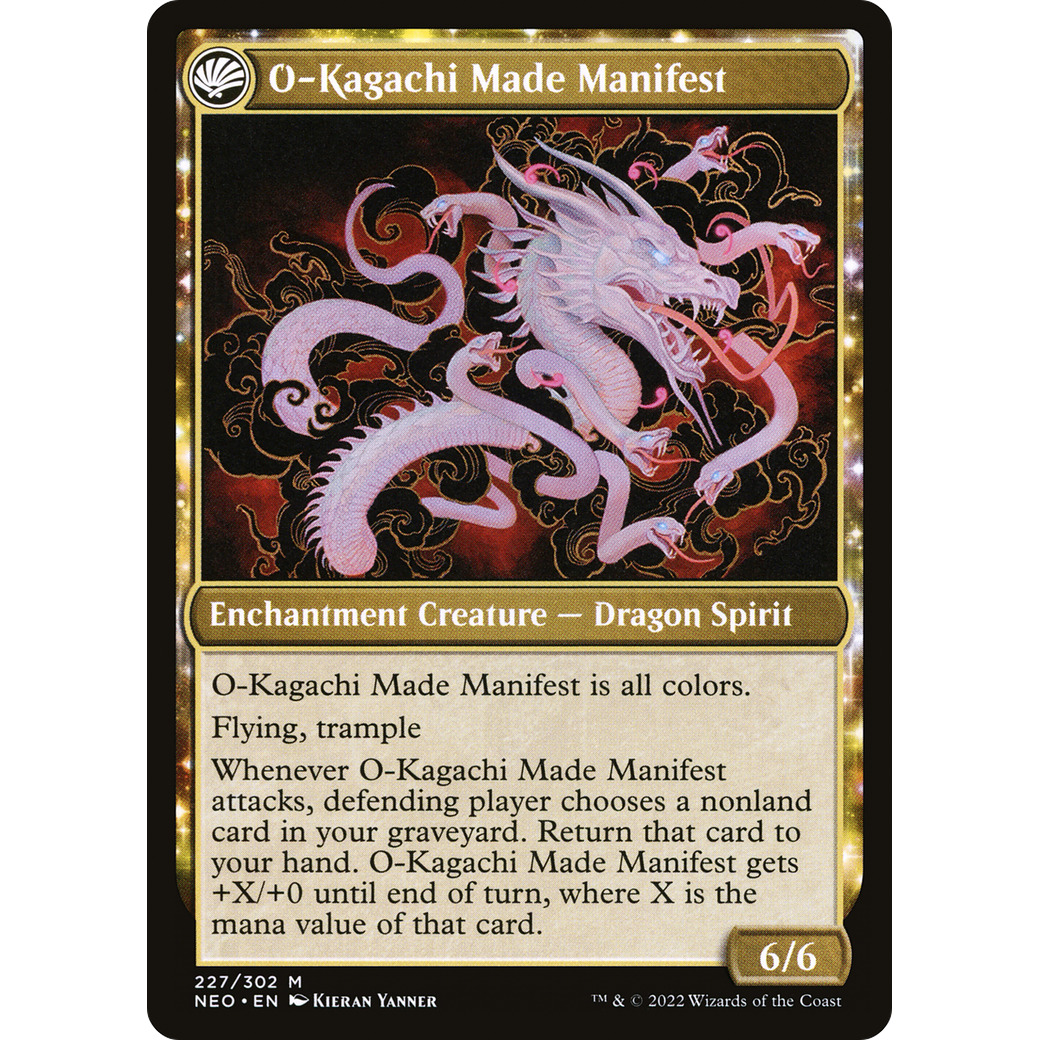 The Kami War // O-Kagachi Made Manifest (NEO-227) - Kamigawa: Neon Dynasty: (fandfc, enchantment)