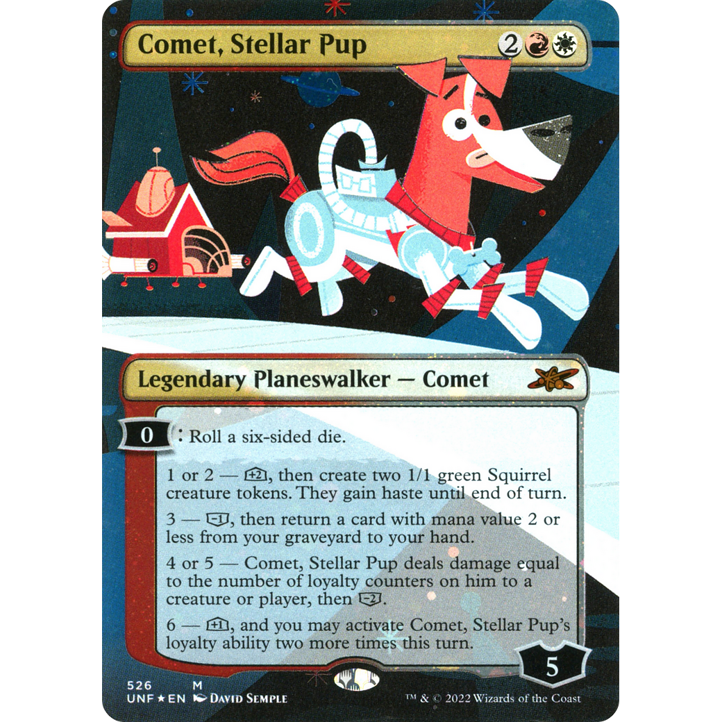 Comet, Stellar Pup (Borderless) (Galaxy Foil) (UNF-526) - Unfinity (Borderless) Foil
