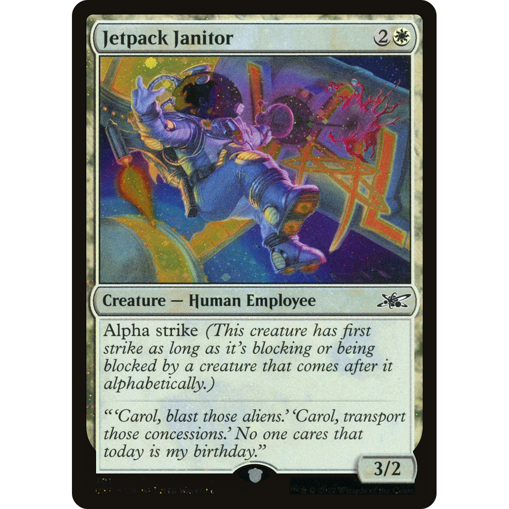 Jetpack Janitor (Galaxy Foil) (UNF-301) - Unfinity Foil