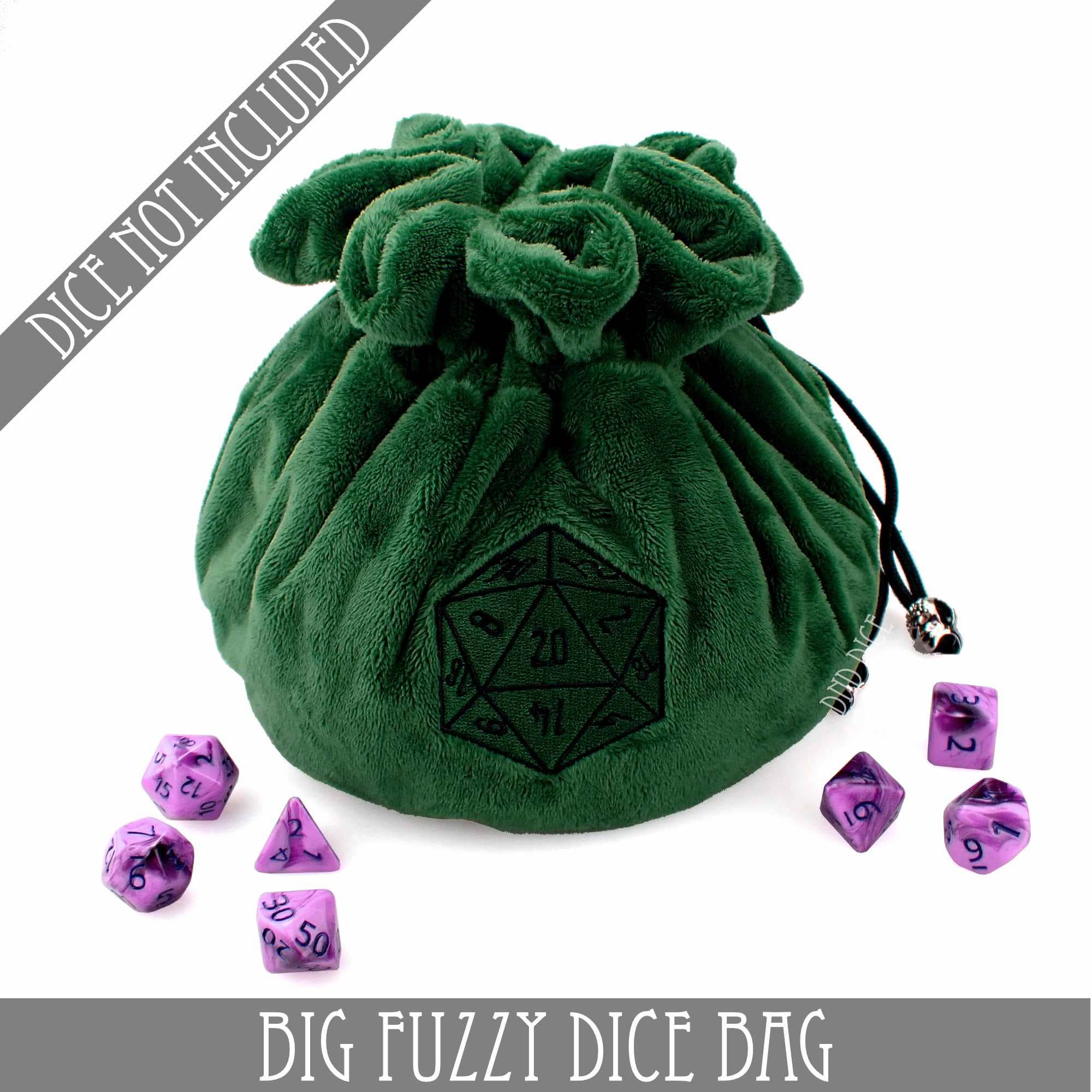 Big Fuzzy Green Dice Bag