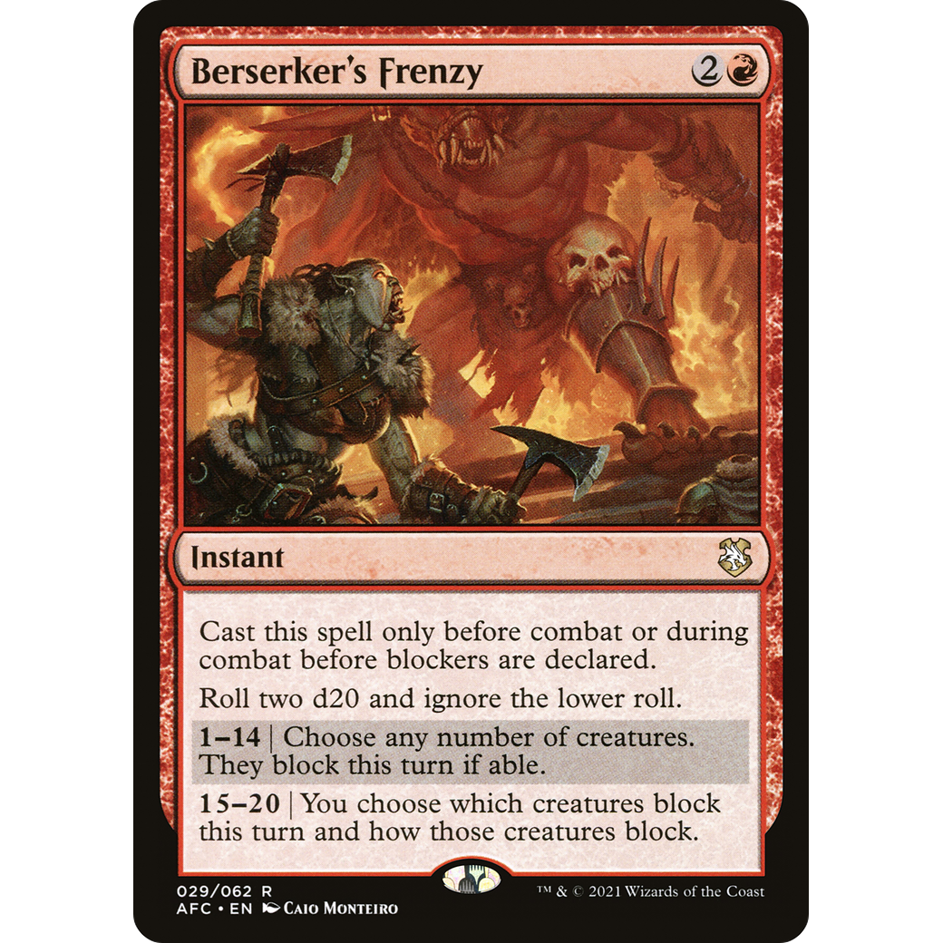 Berserker's Frenzy (AFC-029) - Forgotten Realms Commander