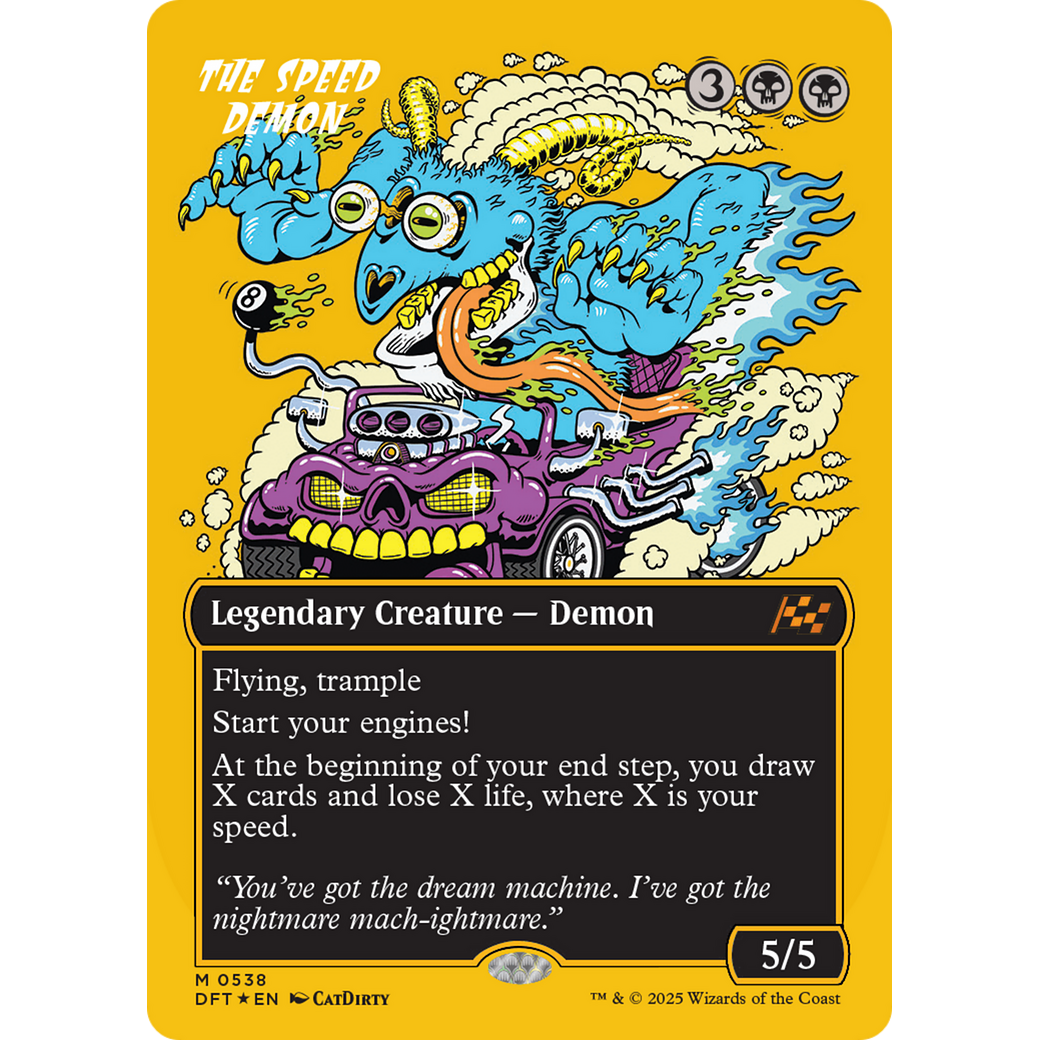 The Speed Demon (DFT-538) - Aetherdrift (Borderless) Foil