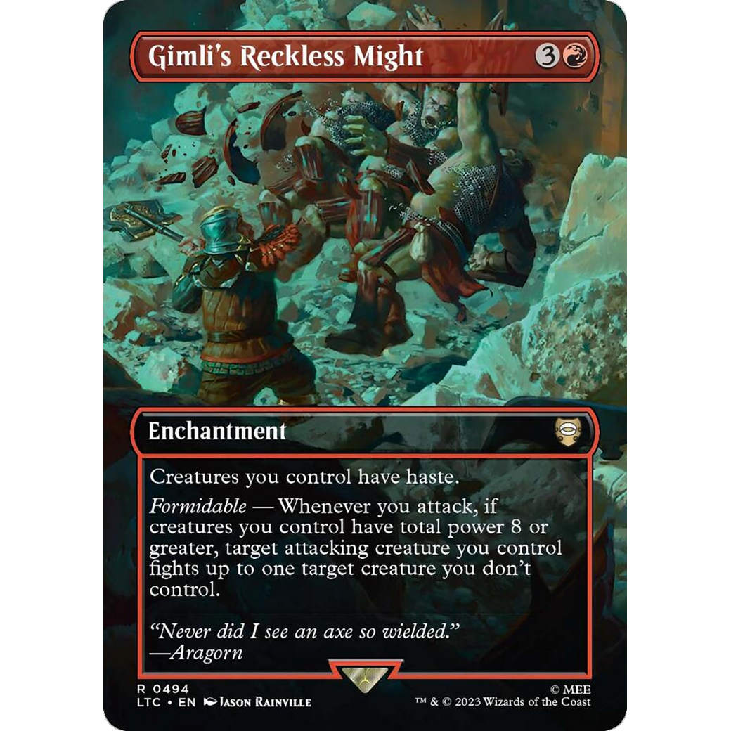 Gimli's Reckless Might (LTC-494) - Tales of Middle-earth Commander (Borderless)