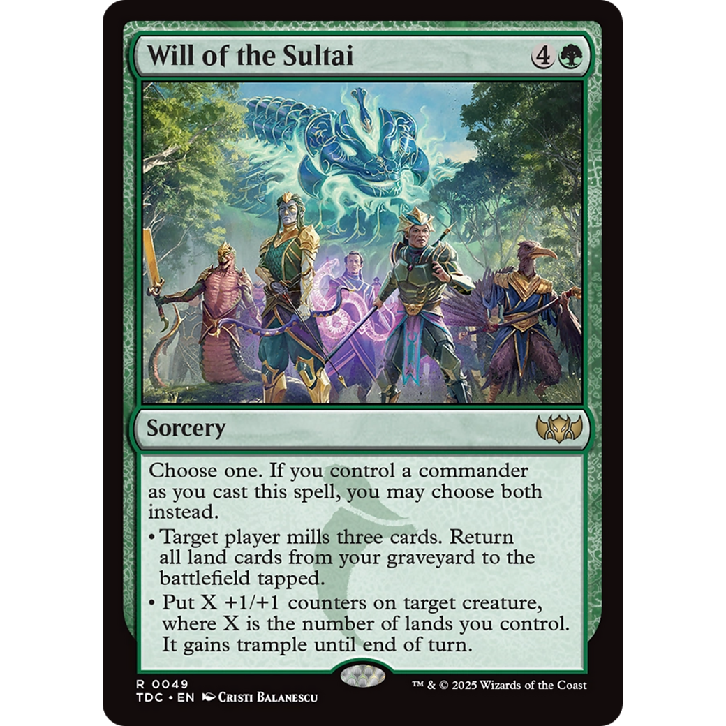 Will of the Sultai (TDC-049) - Commander: Tarkir: Dragonstorm