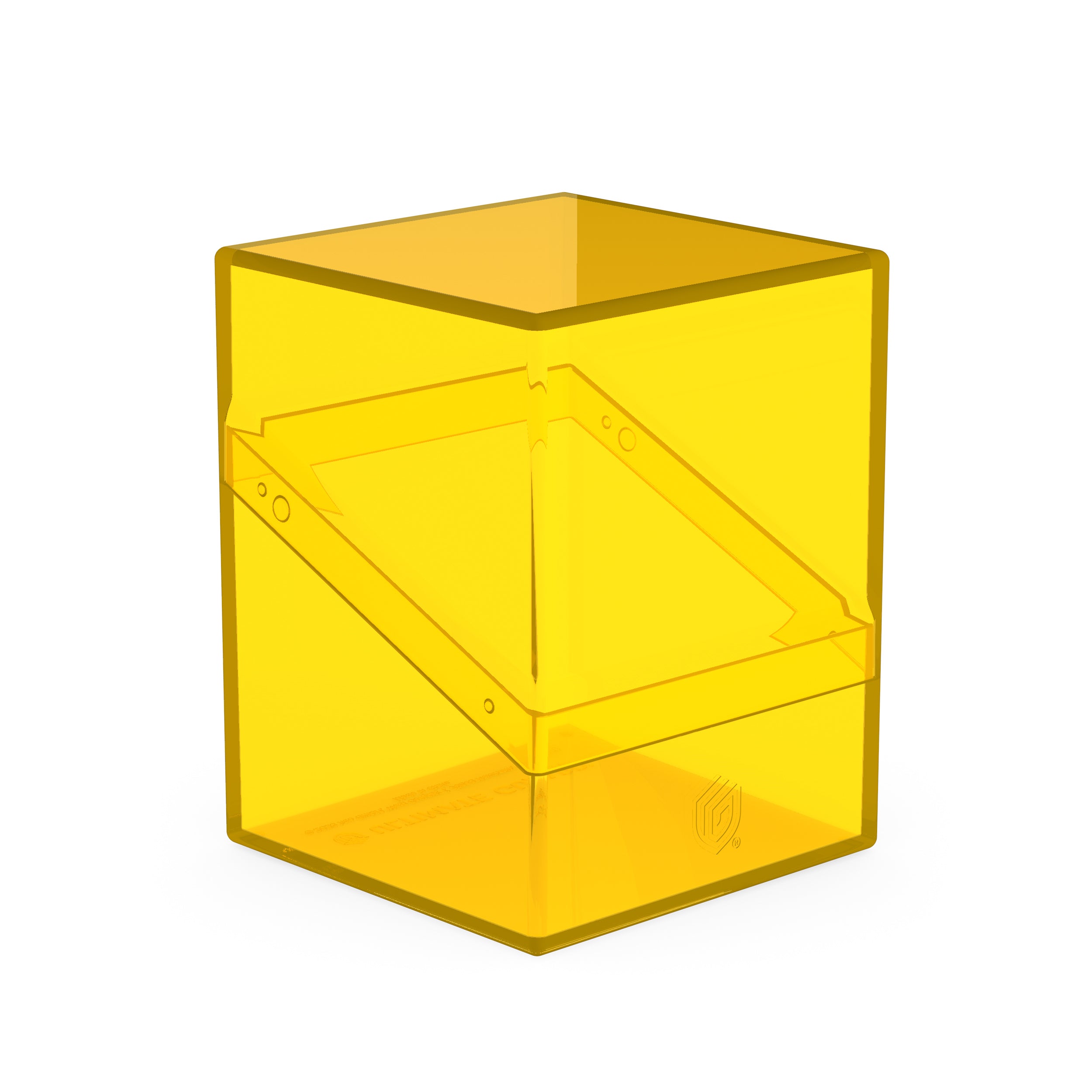 Clear Amber Boulder 100+ Deck Box