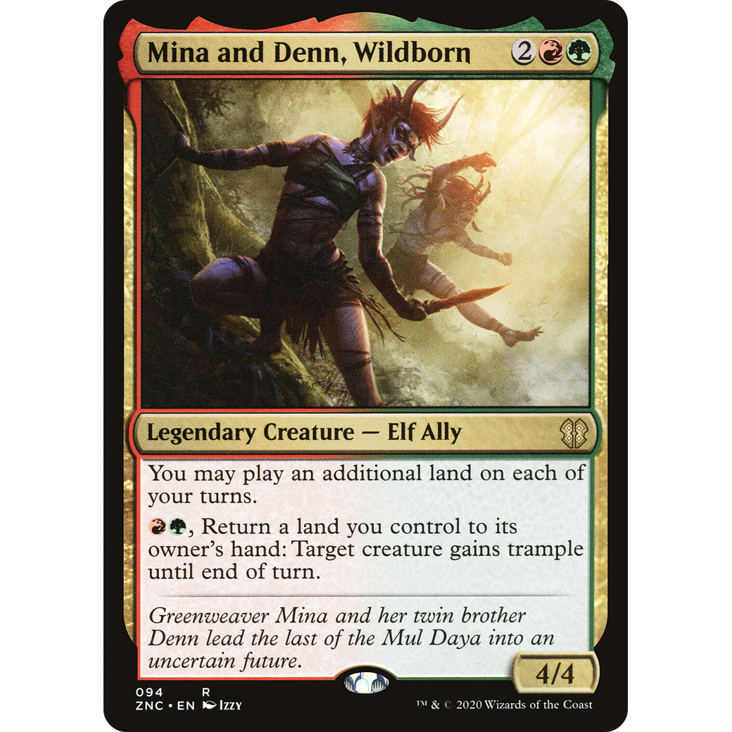 Mina and Denn, Wildborn (ZNC-094) - Zendikar Rising Commander