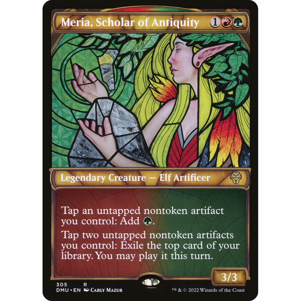 Meria, Scholar of Antiquity (Showcase) (DMU-305) - Dominaria United: (Showcase) Foil