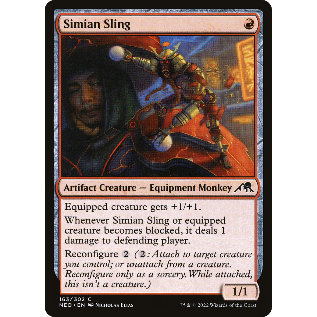 Simian Sling (NEO-163) - Kamigawa: Neon Dynasty Foil