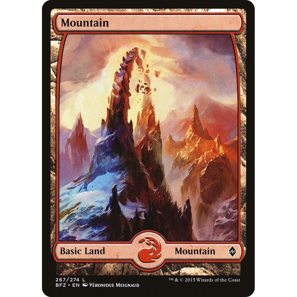 Mountain (267) - Full Art (BFZ-267) - Battle for Zendikar