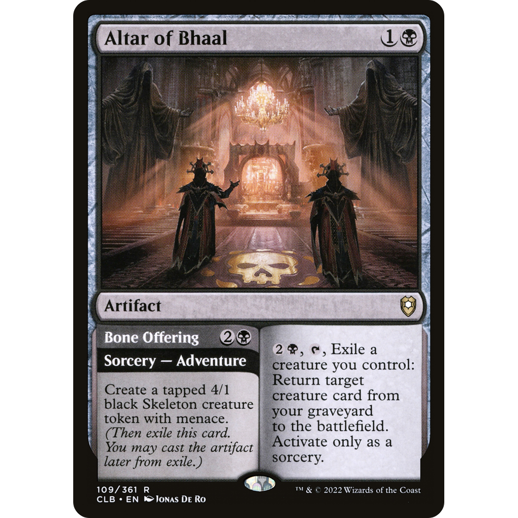 Altar of Bhaal // Bone Offering (CLB-109) - Commander Legends: Battle for Baldur's Gate