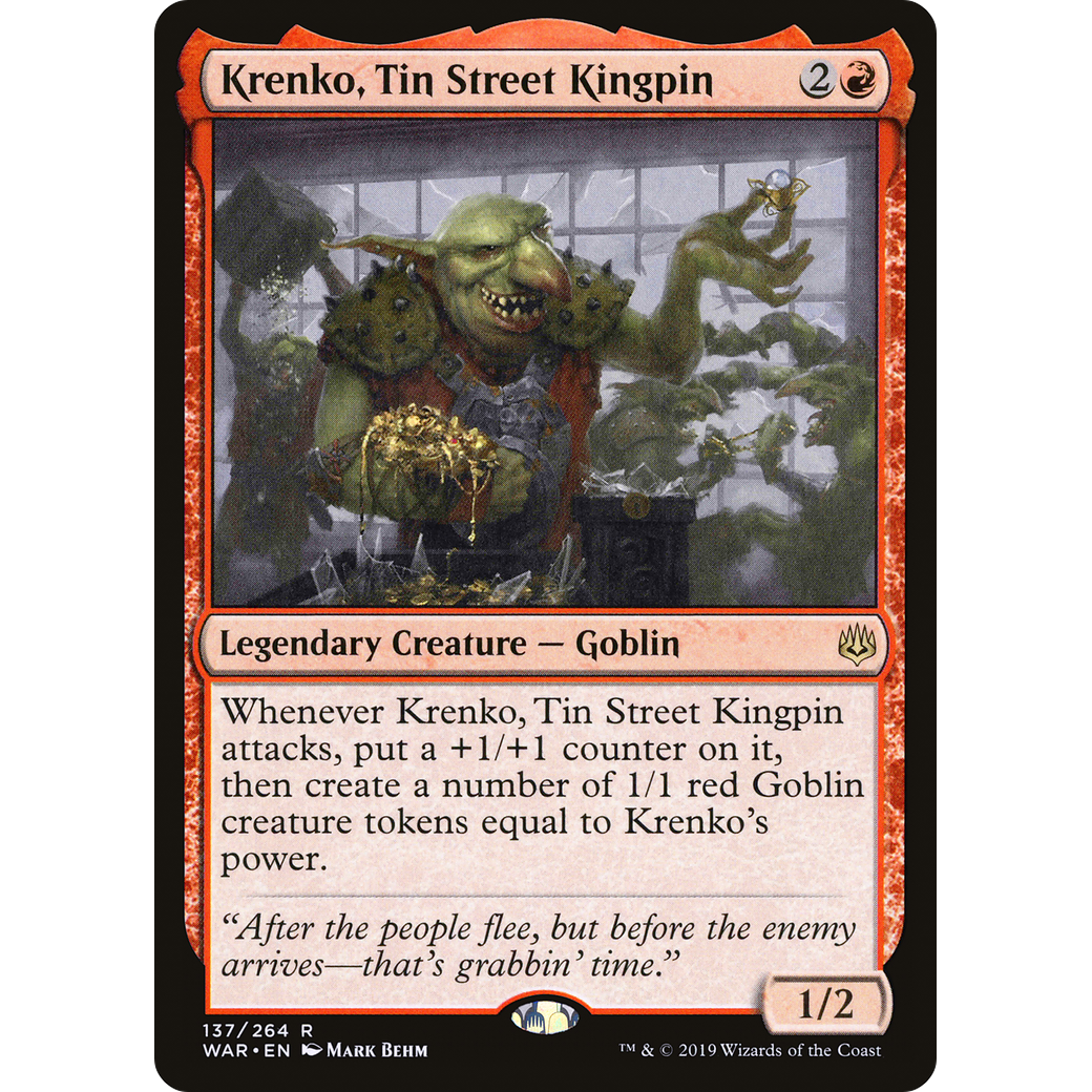 Krenko, Tin Street Kingpin (WAR-137) - War of the Spark