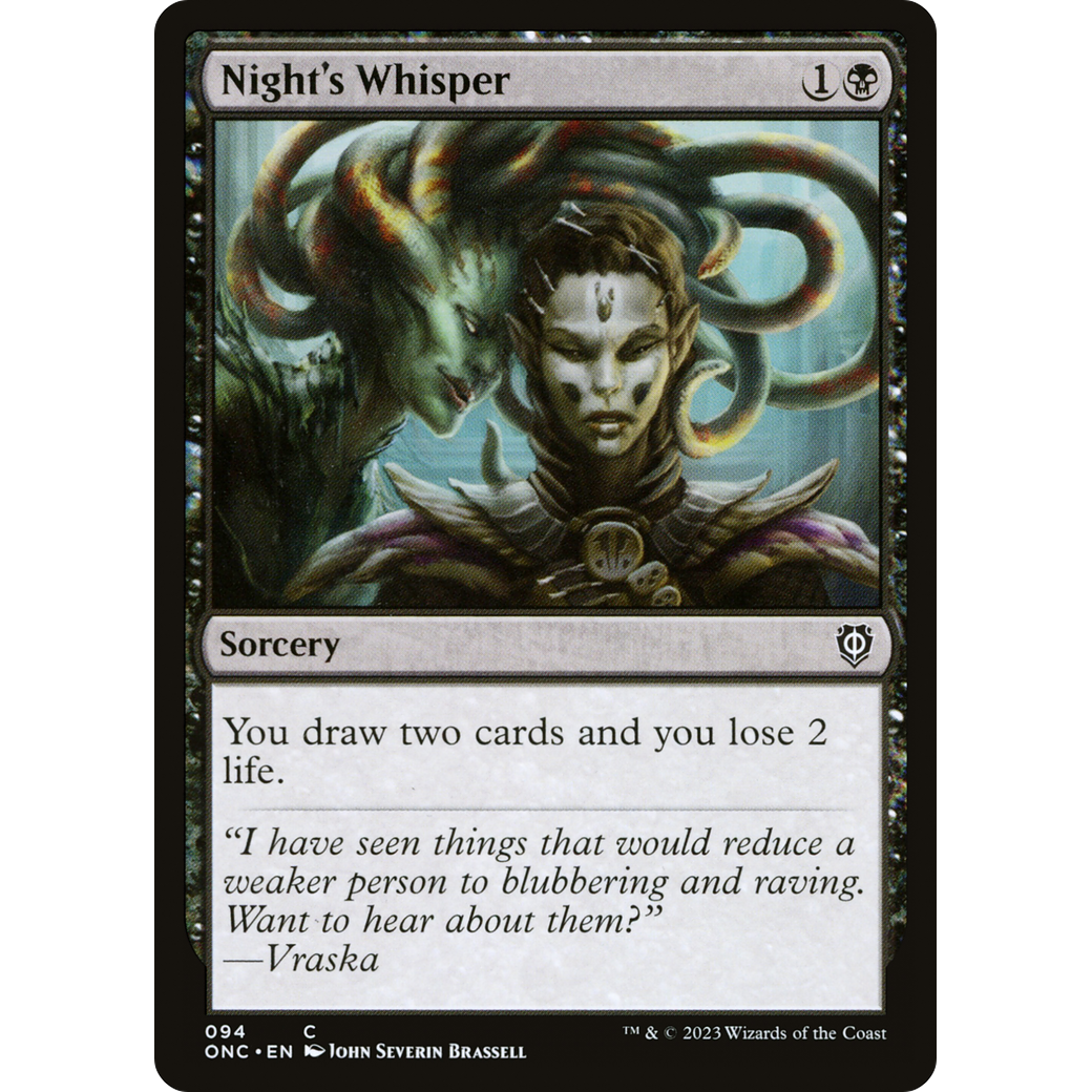 Night's Whisper (ONC-094) - Phyrexia: All Will Be One Commander