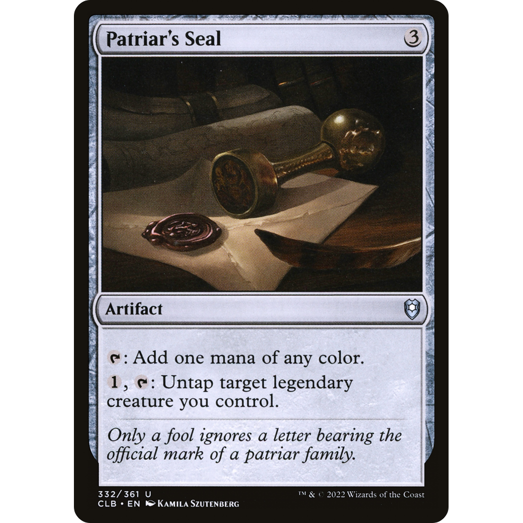Patriar's Seal (CLB-332) - Commander Legends: Battle for Baldur's Gate