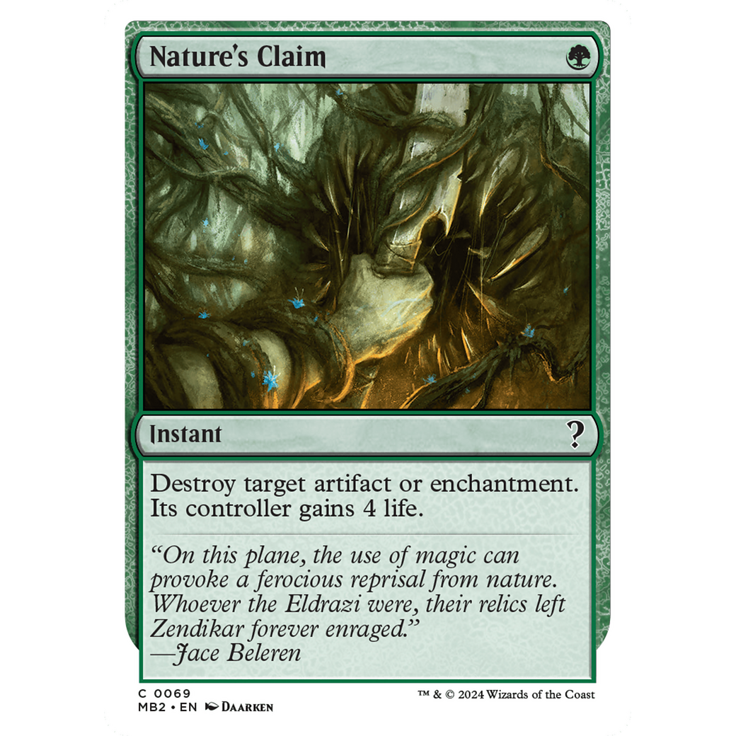 Nature's Claim (White Border) (MB2-069) - Mystery Booster 2