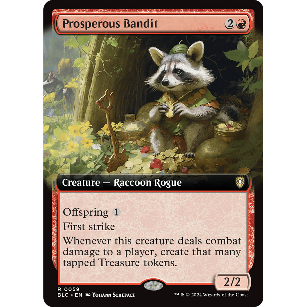Prosperous Bandit (BLC-059) - Bloomburrow Commander: (Extended Art)