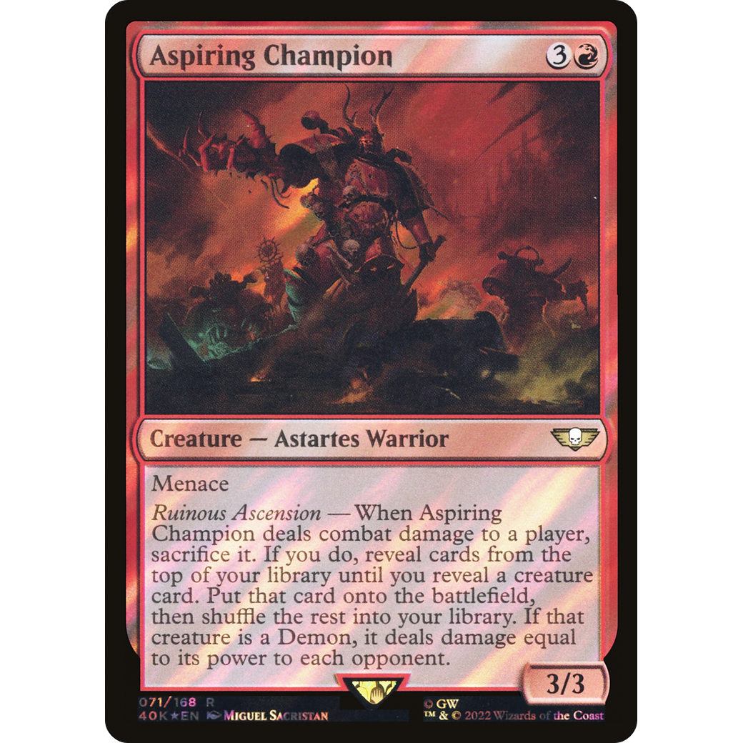 Aspiring Champion (40K-071) - Warhammer 40,000 Commander Foil