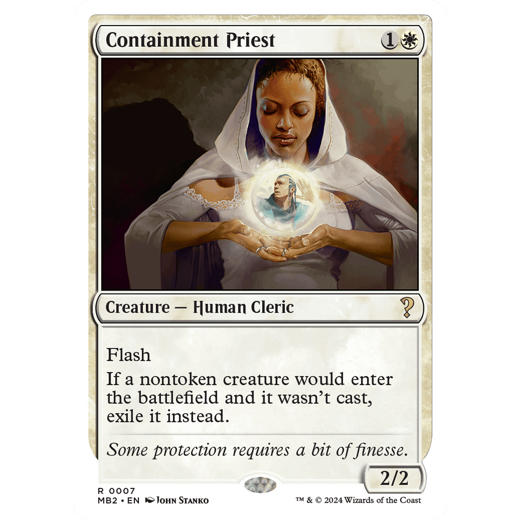 Containment Priest (White Border) (MB2-007) - Mystery Booster 2