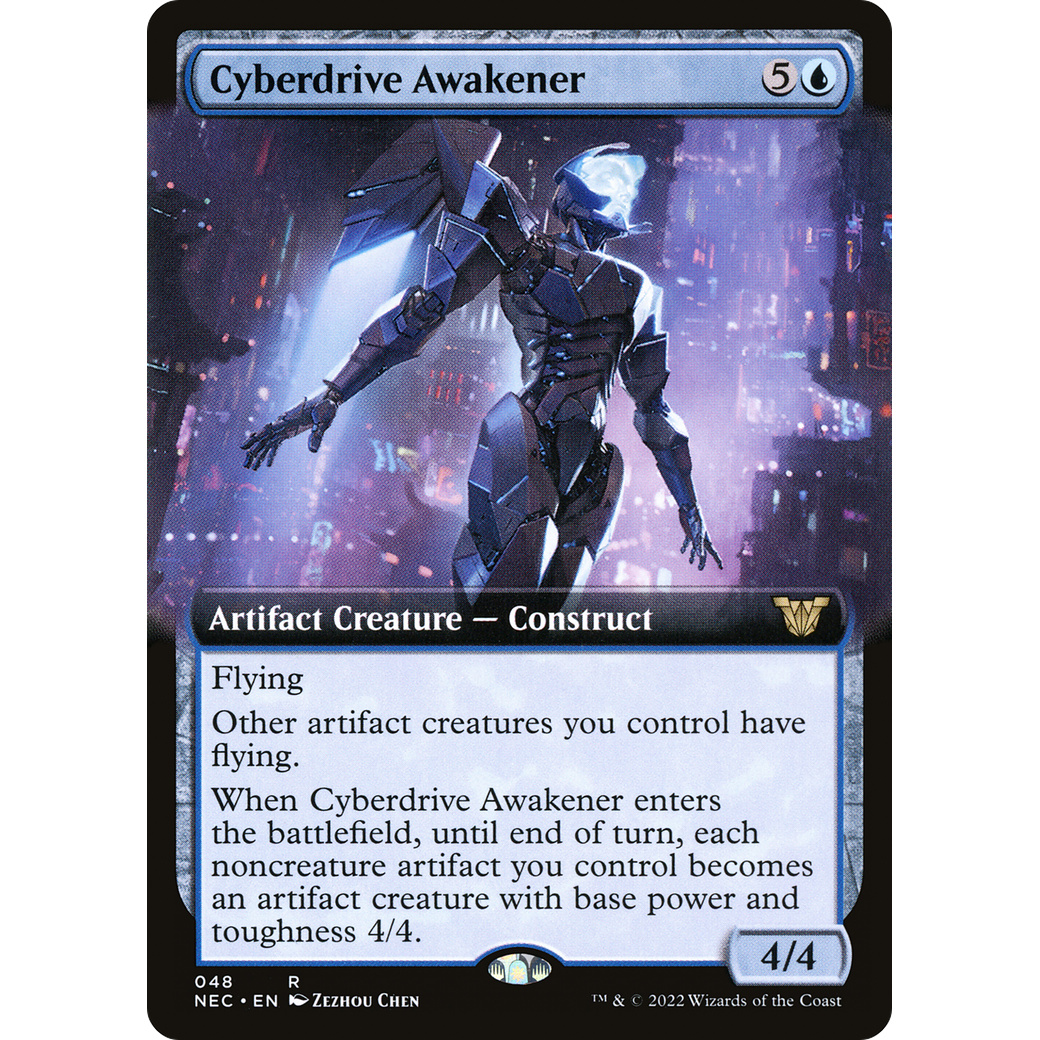 Cyberdrive Awakener (Extended Art) (NEC-048) - Neon Dynasty Commander: (Extended Art)