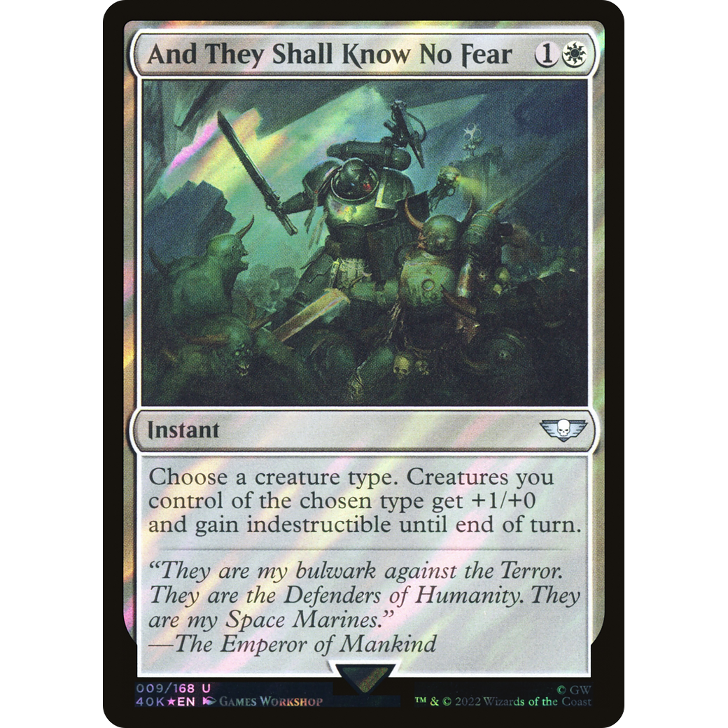 And They Shall Know No Fear (40K-009) - Warhammer 40,000 Commander Foil