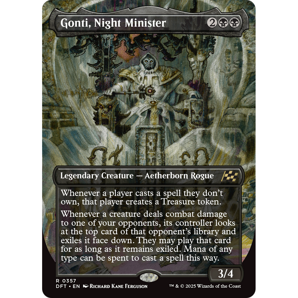 Gonti, Night Minister (DFT-357) - Aetherdrift (Borderless) Foil
