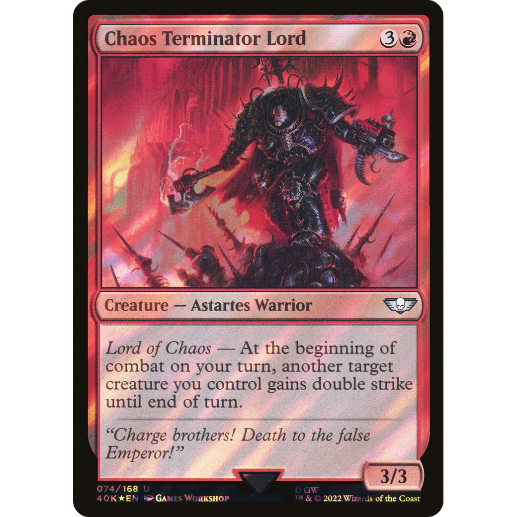 Chaos Terminator Lord (40K-074) - Warhammer 40,000 Commander Foil