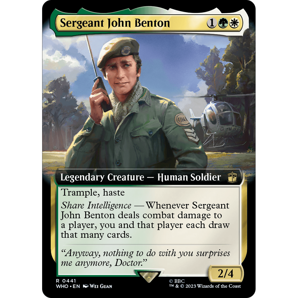Sergeant John Benton (Extended Art) (WHO-441) - Doctor Who: (Extended Art)