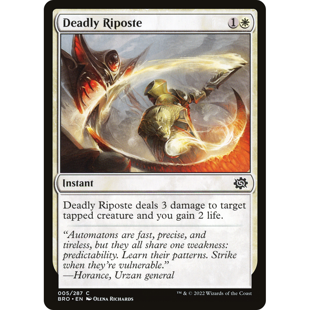 Deadly Riposte (BRO-005) - The Brothers' War