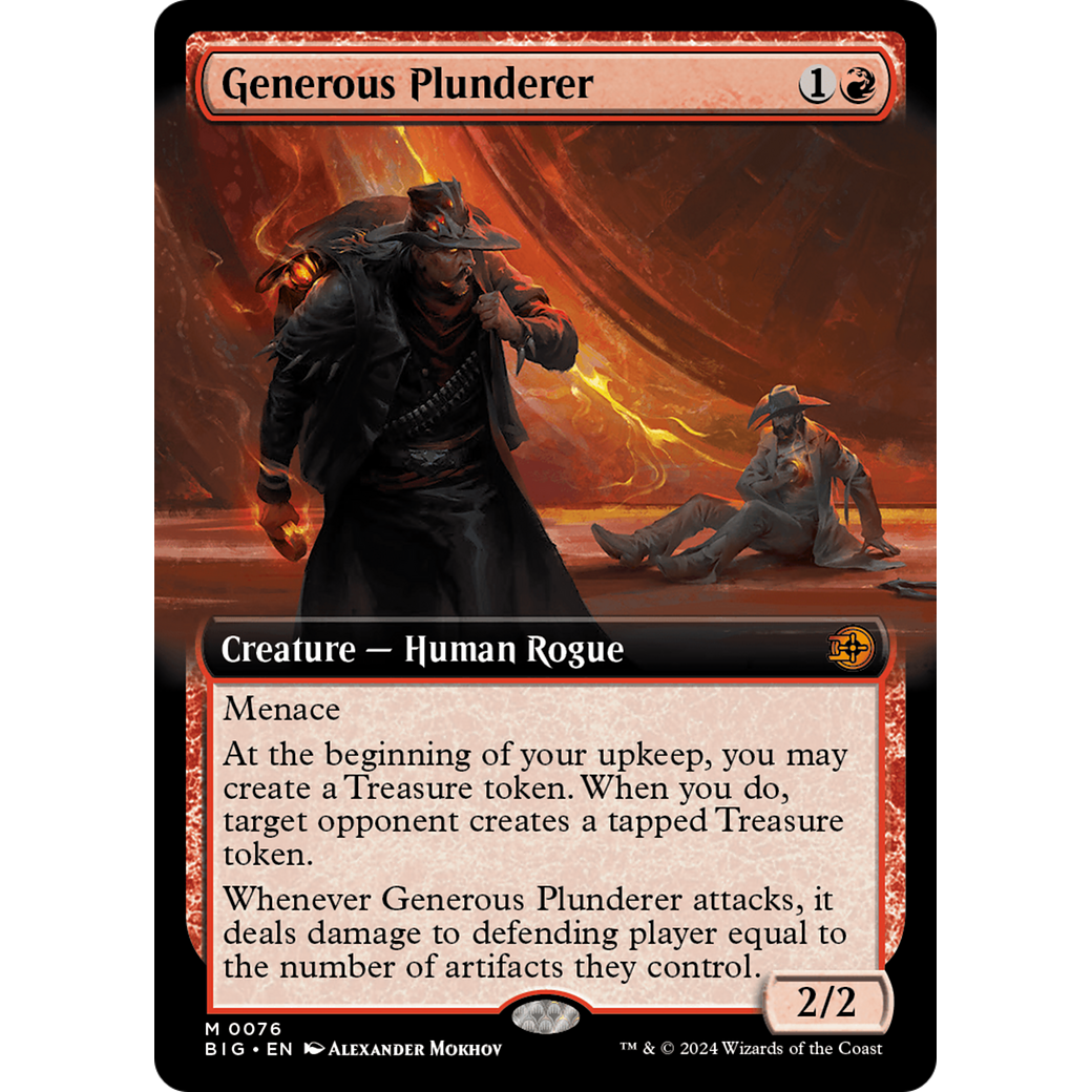 Generous Plunderer (Extended Art) (BIG-076) - The Big Score: (Extended Art)