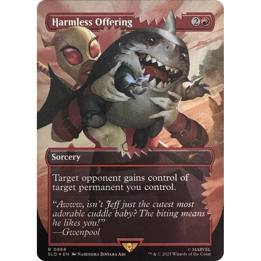 Harmless Offering (Rainbow Foil) (SLD-868) - Secret Lair Drop (Borderless) Foil
