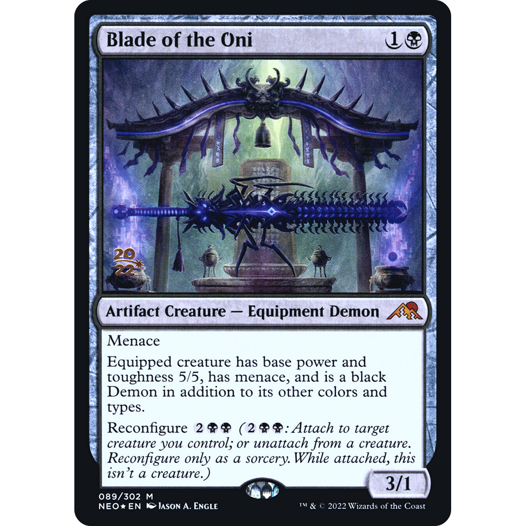 Blade of the Oni (PRE-89S) - Kamigawa: Neon Dynasty Promos Foil