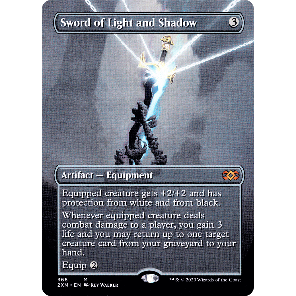 Sword of Light and Shadow (Borderless) (2XM-366) - Double Masters (Borderless) Foil