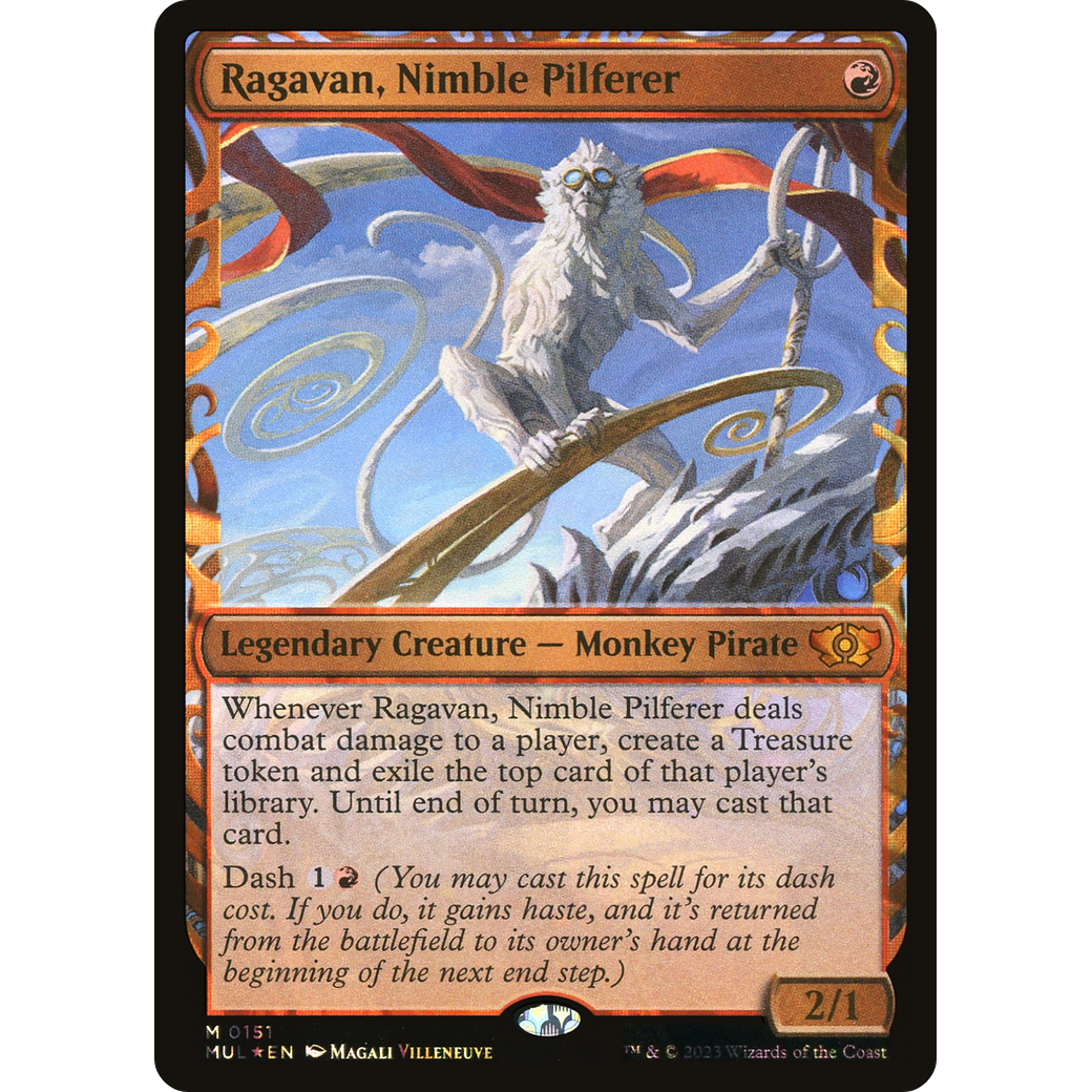 Ragavan, Nimble Pilferer (Halo Foil) (MUL-151) - Multiverse Legends: (Showcase) Foil