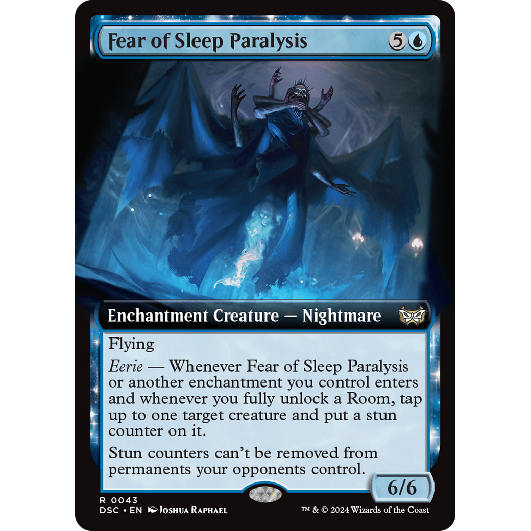 Fear of Sleep Paralysis (DSC-043) - Duskmourn: House of Horror Commander: (Extended Art, nyxtouched)