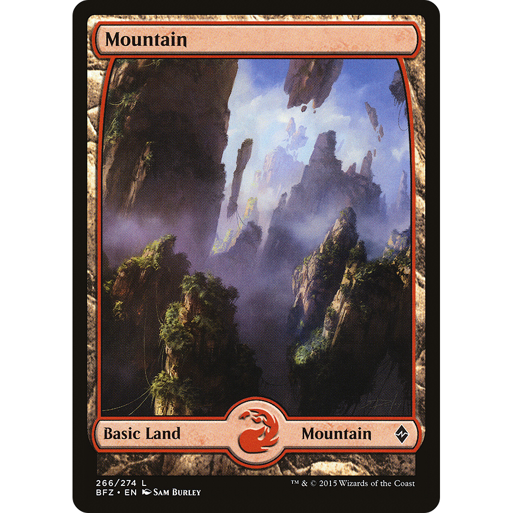 Mountain (266) - Full Art (BFZ-266) - Battle for Zendikar