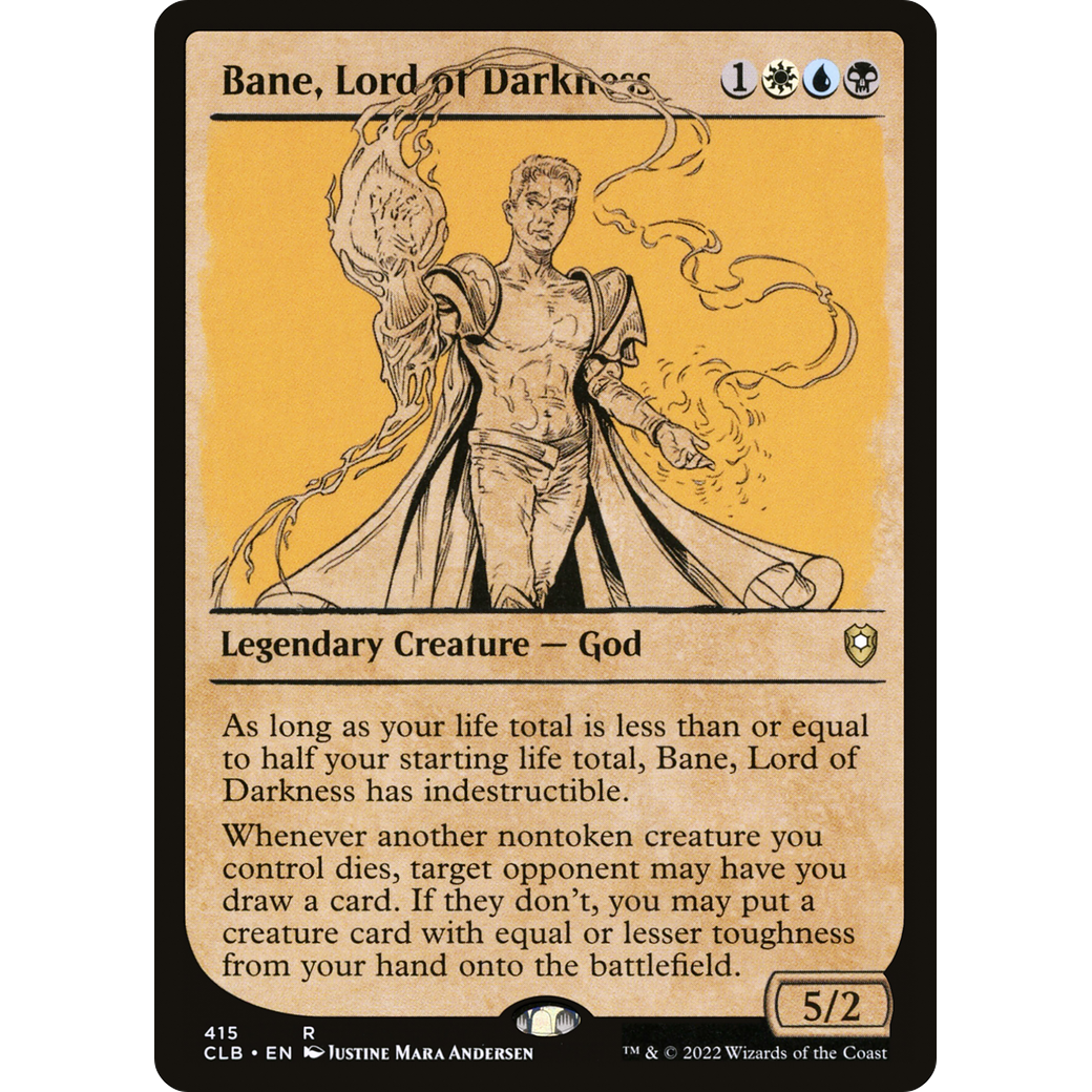 Bane, Lord of Darkness (CLB-415) - Commander Legends: Battle for Baldur's Gate: (Showcase) Foil