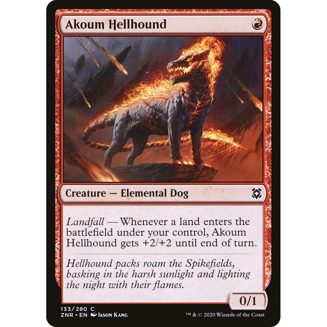 Akoum Hellhound (ZNR-133) - Zendikar Rising